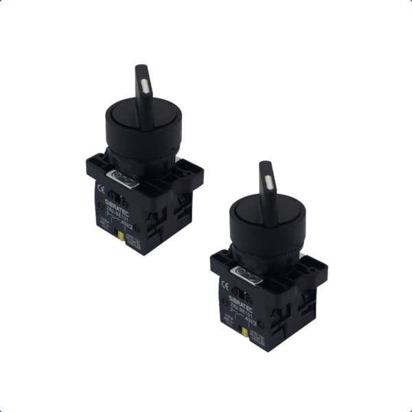 Kit Chave Seletora Plástica | Ed33 | Manopla Curta | 3 Posiçõ